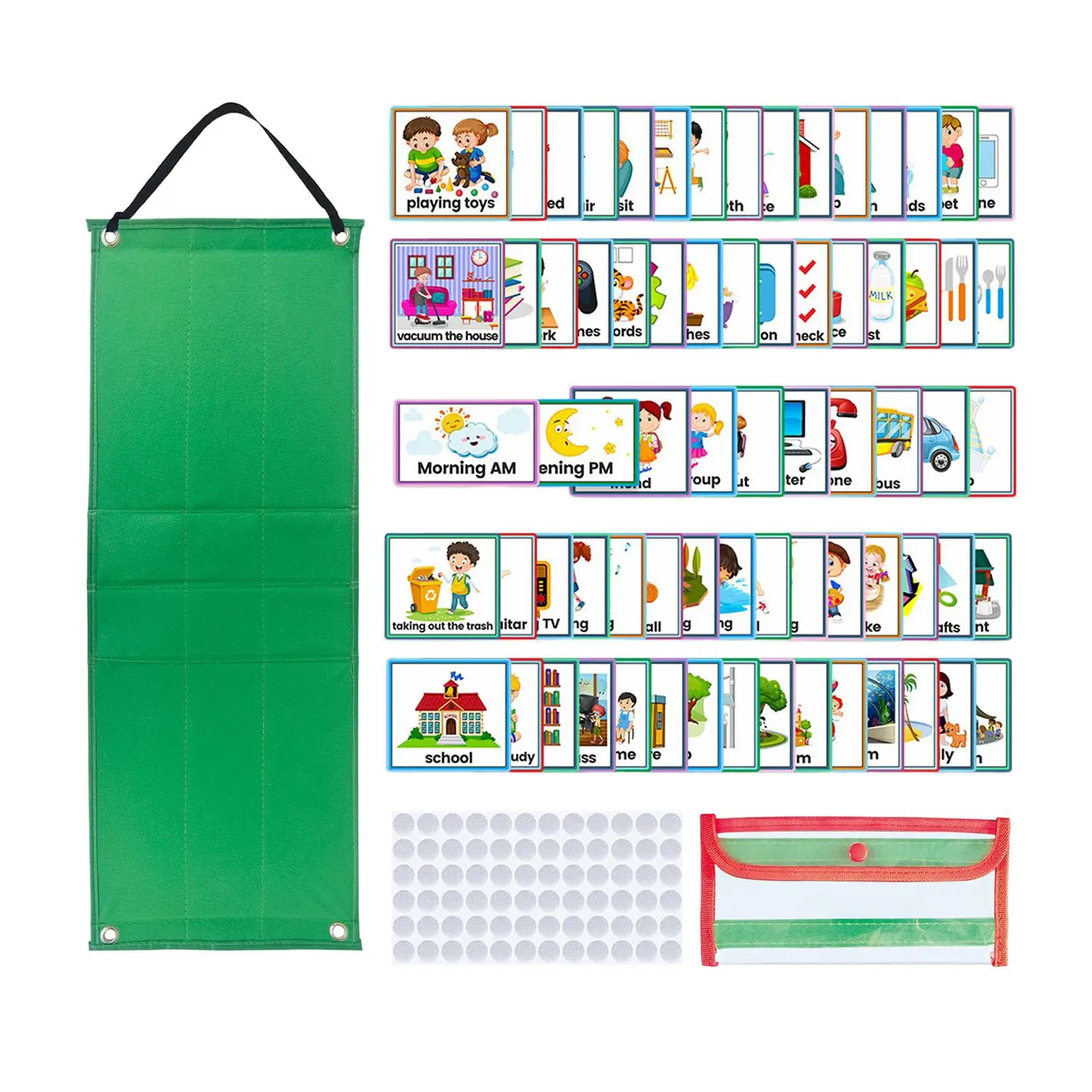 어린이를 위한 시각적 일정표, 일일 캘린더 차트 학습 자료, 주간 진행 차트, 를 위한 시각적 행동 도구