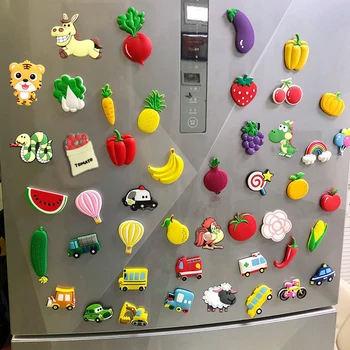 1 Set PVC Cute Fridge Magnets for Children Cartoon Animal Magnets for Refrigerator Decor Funny Magnetic Letters Numbers Kids Toy 1