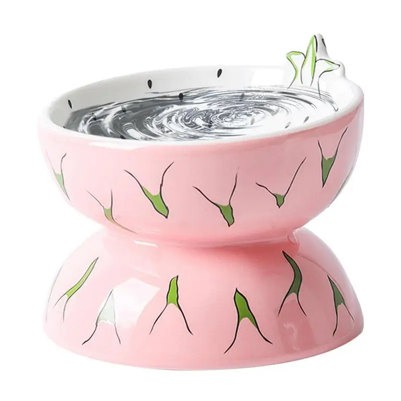 

Tilted Cat Food Bowls Ceramic Slanted Cat Food Or Water Bowls Pet Fruit Design Ergonomic Mess Free Anti-Noise Stress Free