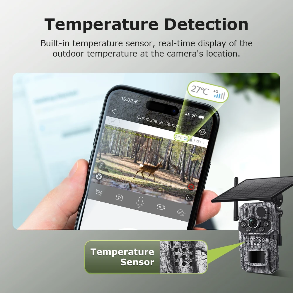 2PCS 4G LTE Cellular Trail Camera 12MP Live Stream Trail Cam Outdoor Solar Hunting Camera Night Vision Motion Activated Ubox pro 5