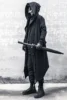 ARENS Men's Tide Spring Autumn Darkwear Warrior Large Size Windbreaker Gothic Style Long Coat Punk Cloak Hooded Wizard 5