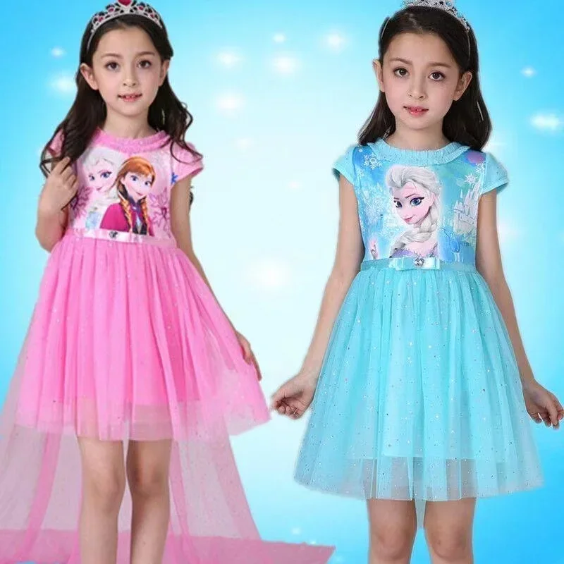 

Girl Frozen Anna Elsa Dresses Baby Kid Clothes Snow Queen Easter Carnival Cosplay Costume New Year Children Party Princess Dress