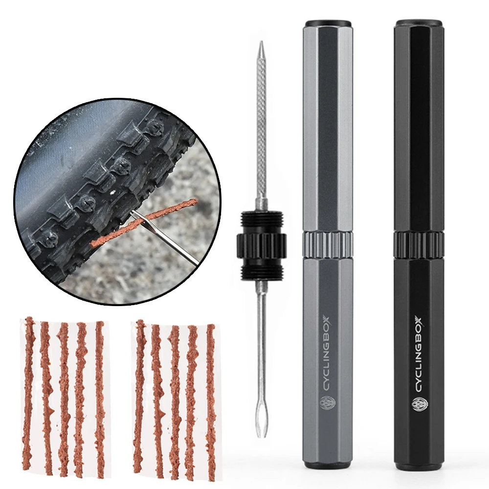 Bicycle Tubeless Tire Repair Tools Kit Mini Mtb Road Bike Tyre Plug Puncture Flat Fix Patch