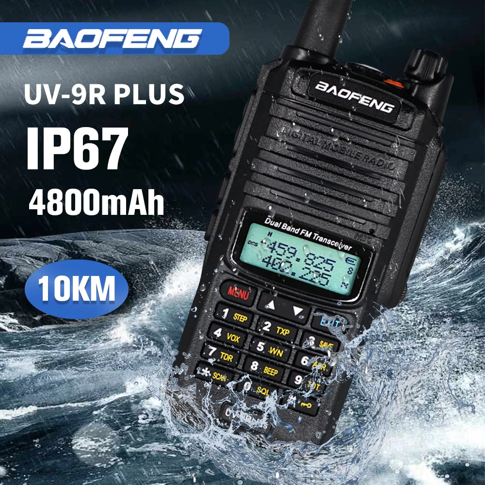 

2022 Original Baofeng UV 9R Plus 10W Walkie Talkie for Hunting 10 Km Hf Transceiver Vhf Uhf Ham Radio Long Range CB Radio Statio
