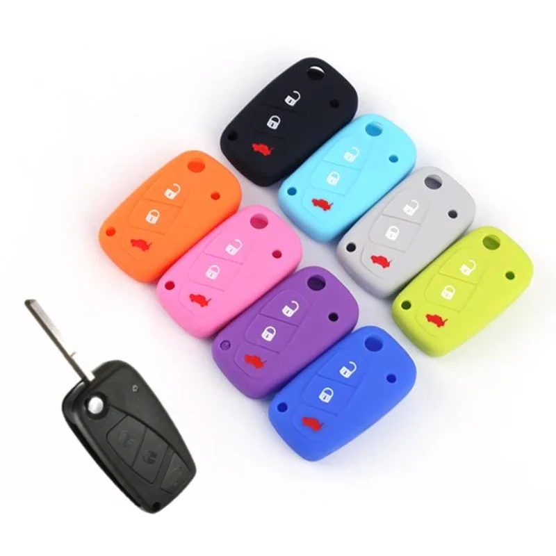 3 Button Silicone Remote Key Cover for Fiat Panda Idea Stilo Punto Ducato Bravo 500 Doblo Grande Minibus key case,key case cover,car key shell