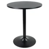 KKTONER Round Bar Table 23.6-Inch Top for Cocktail Bar Pub Dining Bistro (28.7H, Black) 4