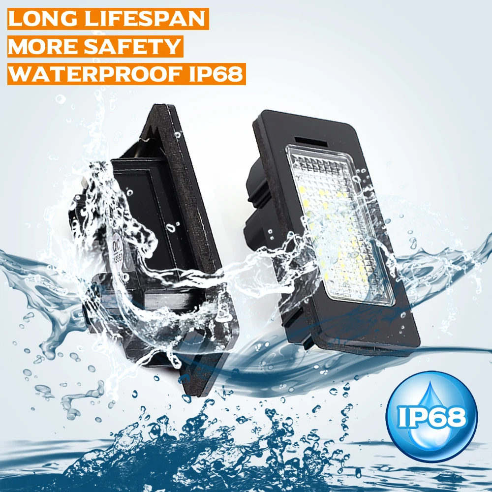 2pcs led License Plate Light Canbus Number Lamp For BMW E92 E93 F30 F31 F45 E39 E60 F11 E70 X5 E84 X1 E82 F22 E90 E91 E61 F10