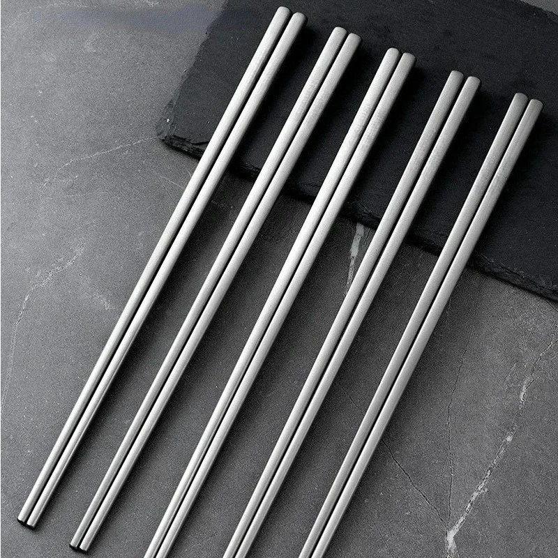 1 Pair Titanium Chopsticks 99.6% Pure Titanium Chopsticks 23.5cm
