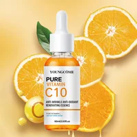 Vitamine C Essence pour le visage acide hyaluronique peau foncée éclaircir sérum estompe les ridules hydratant réparation sérum terne visage soins de la peau 5