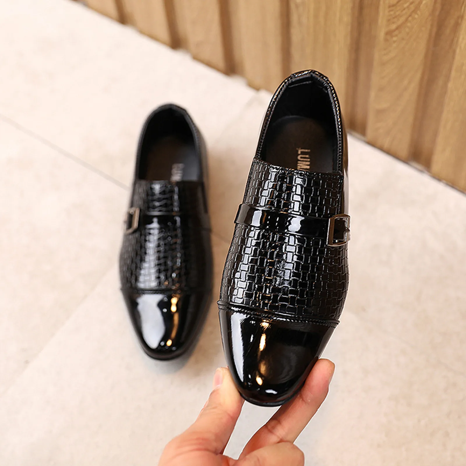 

Slip on Flip Flops for Kids Toddler Boys Style Shoes Casual Perform Baby Children Leather British Student Little Girl Slippers 1