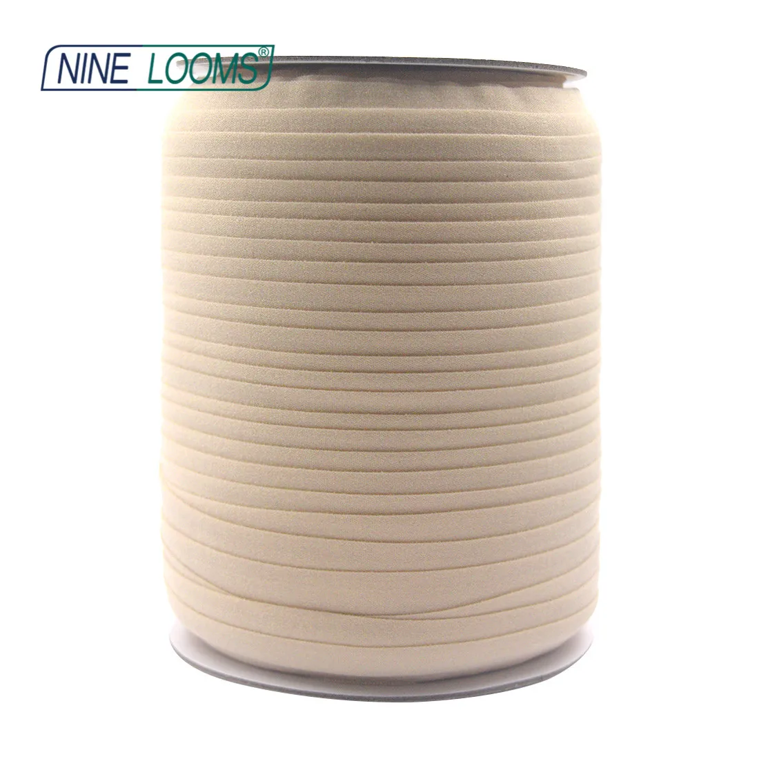 NINE LOOMS Matte, umklappbare, elastische FOE 5/8 Zoll 15 mm, nicht glänzendes Spandex-Band, Stirnband, Unterwäsche, Kleid, Nähbesatz, 50, 100 Yard per Spule – Detail 11