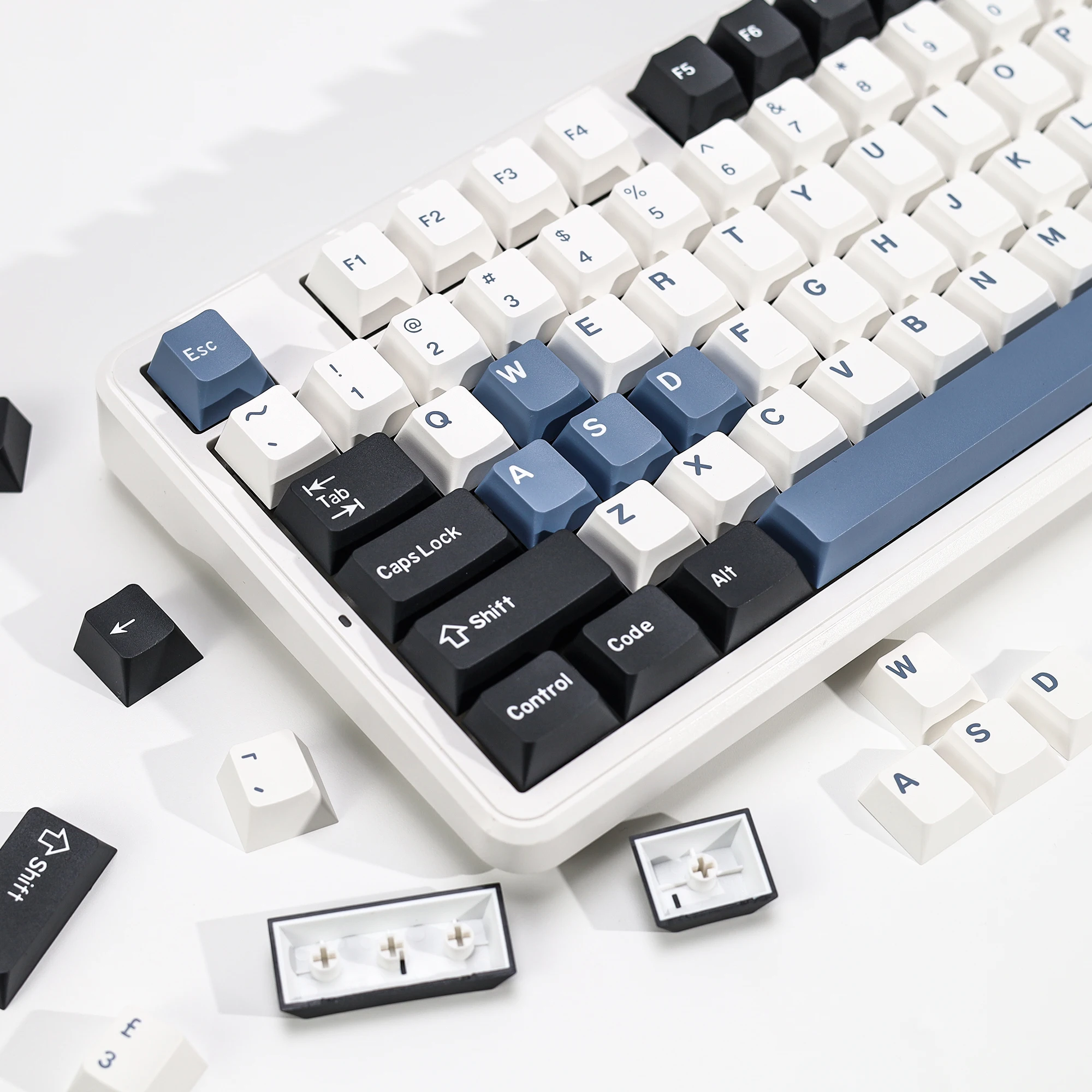 KBDiy 더블 샷 PBT GMK 아틱 키캡 세트 174키 체리 프로파일 ISO 키캡 레트로 60 75 100 게이밍 기계식 키보드용