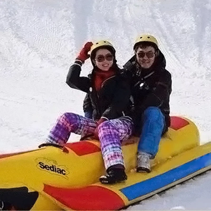Factory Inflatable Snow Sled Hot Sale Winter Outdoor Amusement Play Game Banana Snow Tube Toys