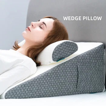 2-Piece Memory Foam Bed Wedge Pillow Set 1
