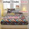 3-piece Simple modern Bohemia pattern matte three piece fitted sheet set, bedroom printed bed cover set, bedding