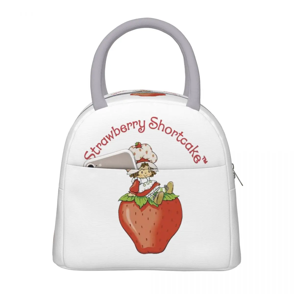 

Strawberry Cake Thermal Insulated Lunch Bag for Travel Reusable Food Bag Container Thermal Cooler Food Box