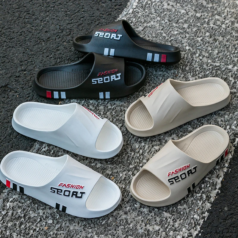 Men's Slippers Summer Indoor Bathroom Anti-slip Outdoor Lightweight Good Breathability Comfortable Beach Couple Home Shoes