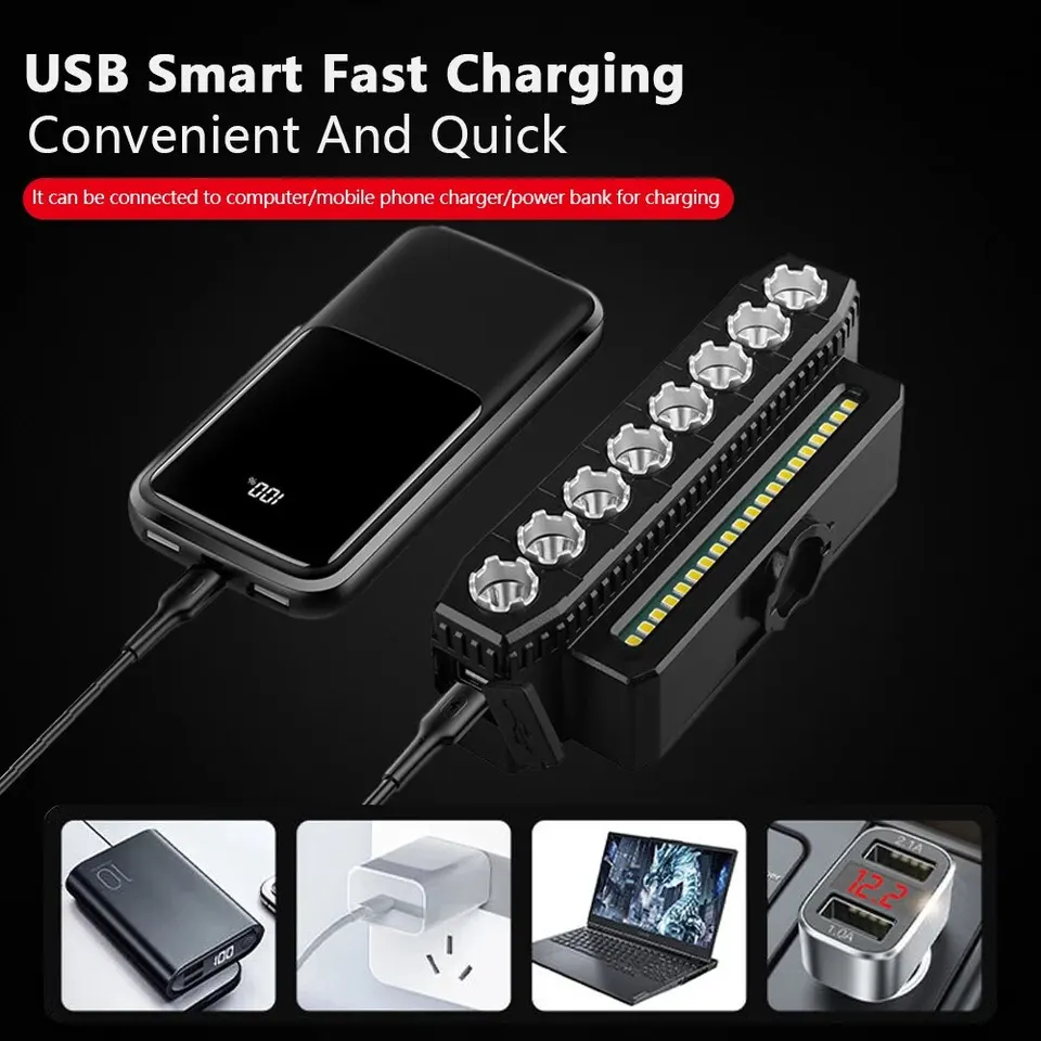 Luce LED Anteriore Per Bicicletta 100 Lux - Ricaricabile USB, Omologata StVZO, Impermeabile IPX5, 3 Modalità