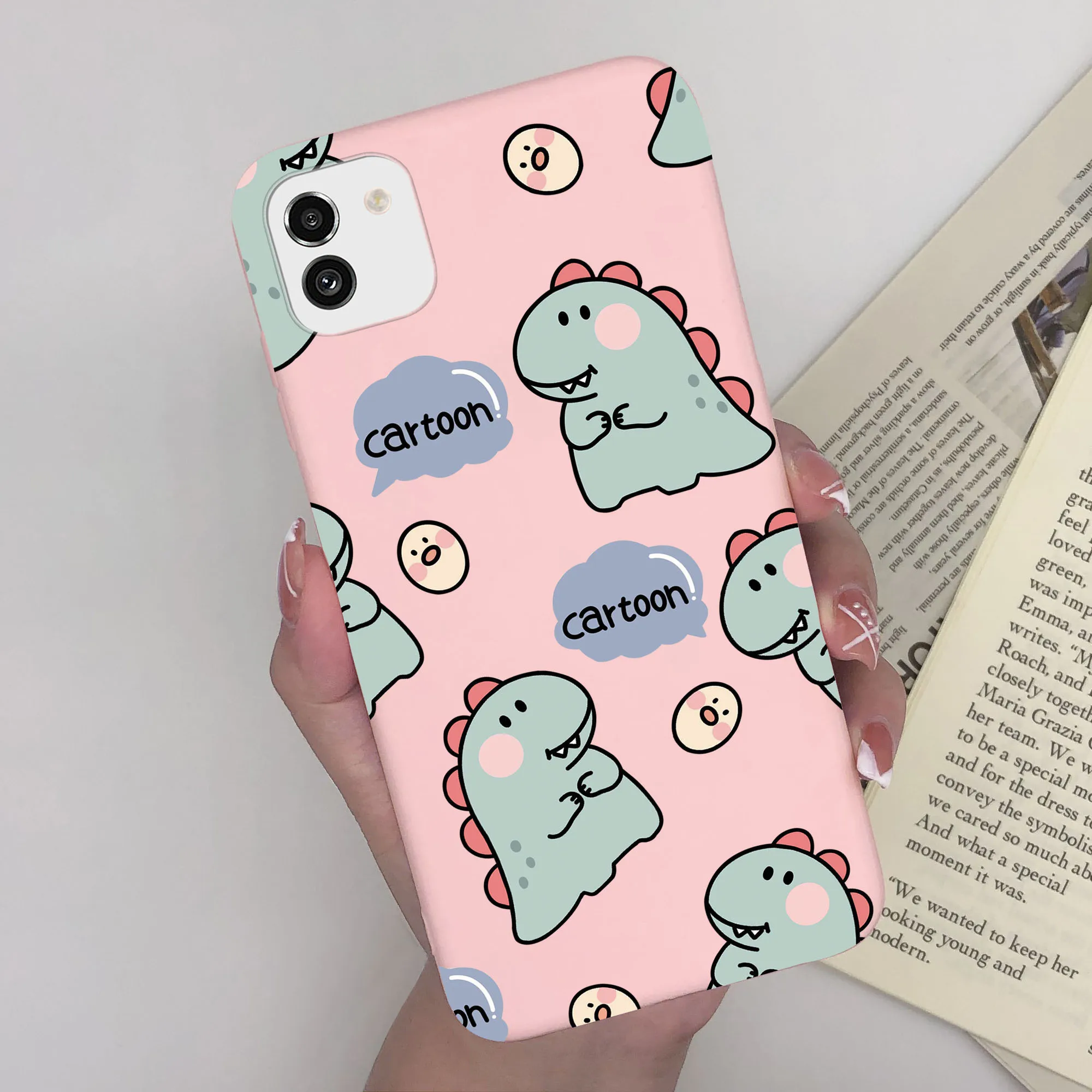 Cute Painted Soft Silicone Bumper Cover for Samsung Galaxy A03 Series