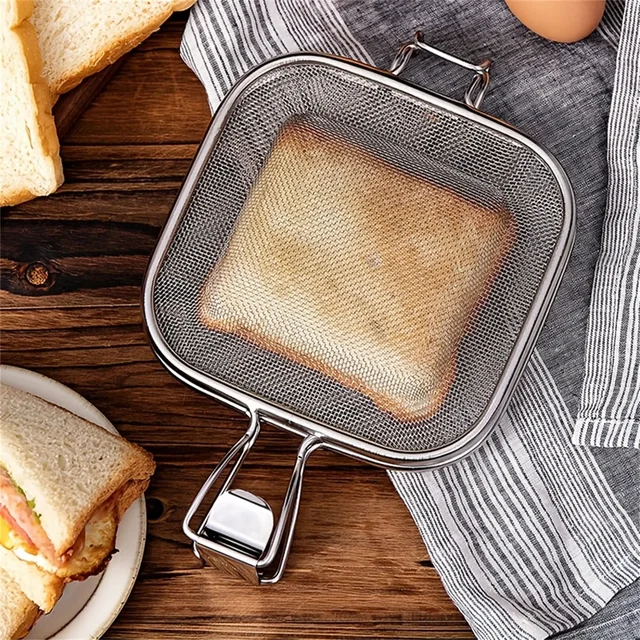 Practical Kitchen Tools Stainless Steel 304 Baking Rack Bread Sandwich Raster Cooling Rack Sandwich Mold Oven Sandwich Clip New 6