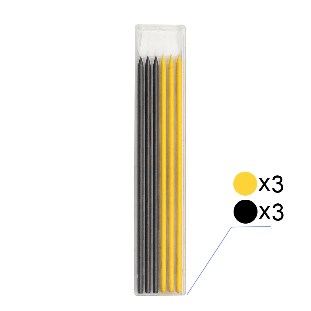 Solid Carpenter Mechanical Pencil with Built-in Sharpener for Woodworking and Construction
