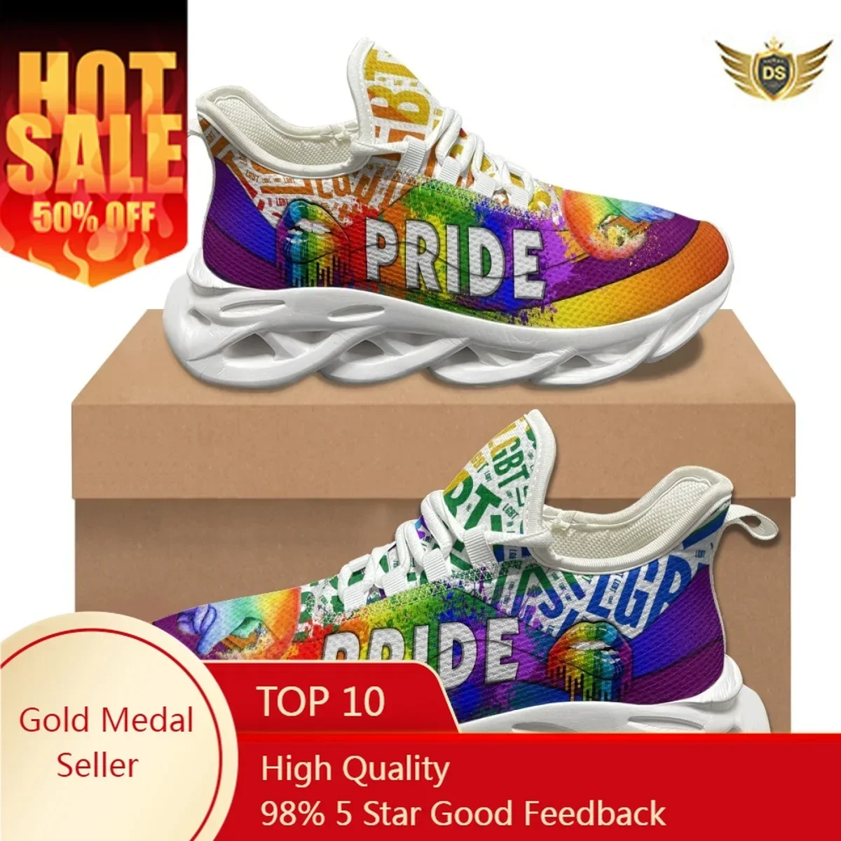 Personalized Lgbt Pride Designer Non-Slip Basketball Shoes Lace Up Women Outdoor Popular Sneakers Durable Travel Fitness Flats