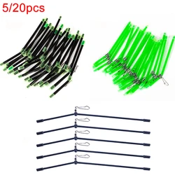 5/20pcs Feeder Fishing Anti Tangle Luminous Anti Tangle With Snaps Tube Balance Connector Fishing Tools Tackle