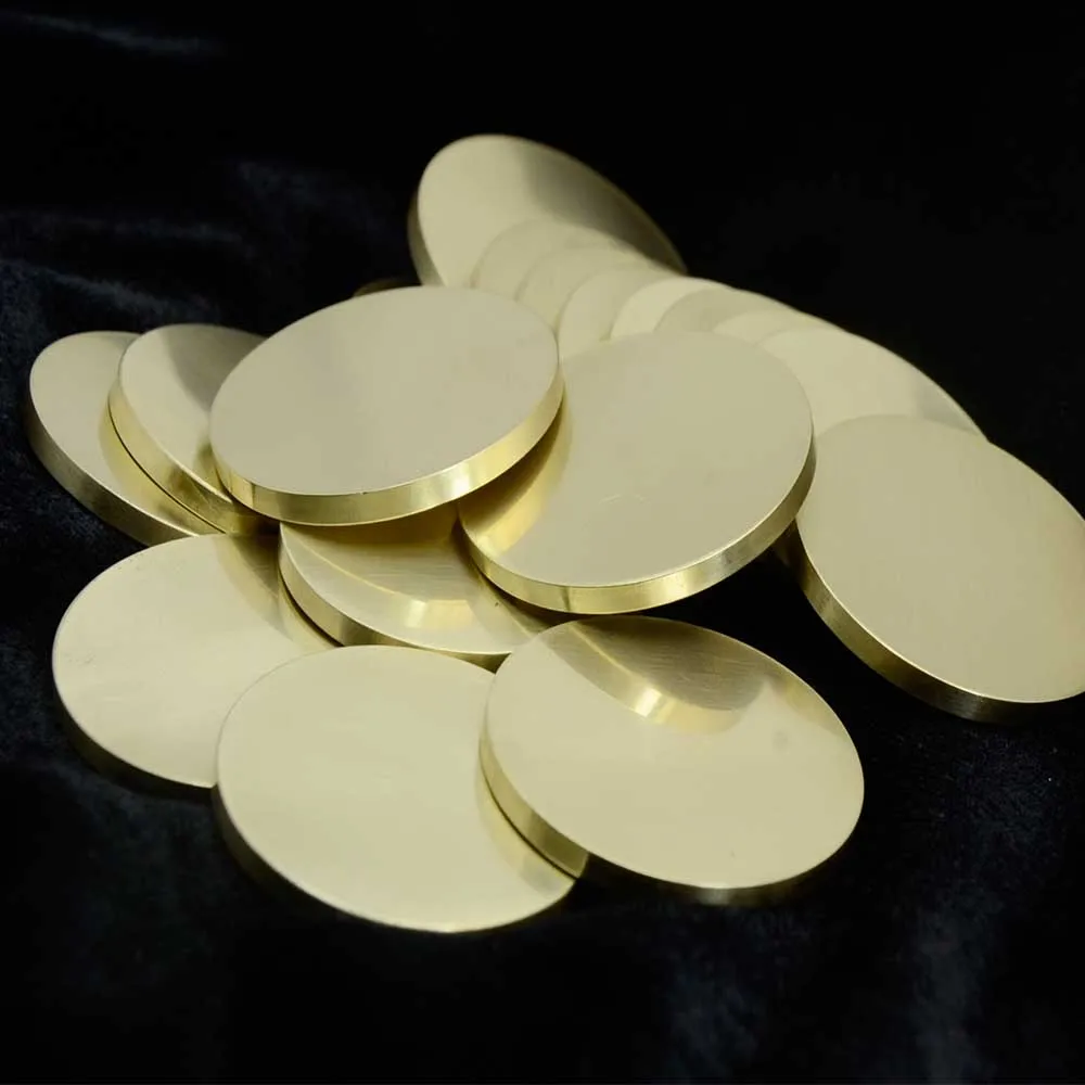 10pcs Brass Circle Stamping Blanks Engraving Metal Plate Plain Pet Tags  20mm 25mm 30mm