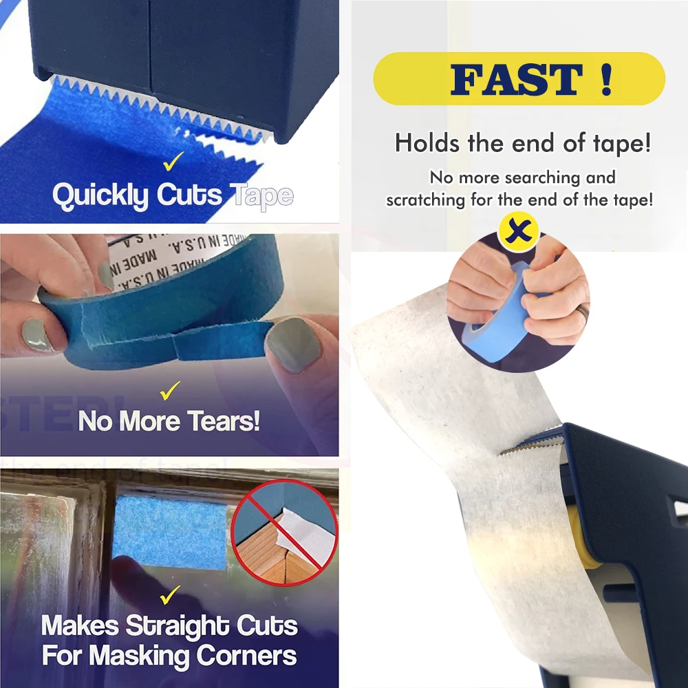 Masking Tape Applicator Tool, Manual Paper Tape Dispenser for Wall Painting, Caulking Aid, Fall Home Renovation DIY Tool
