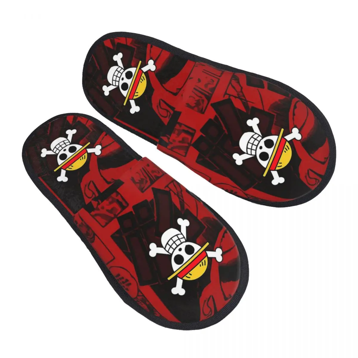 

Сланцы с пиратским флагом для дома, зимние хлопковые шлепанцы для гостиной, уютные домашние меховые тапочки, Нескользящие тапочки, 1 шт.