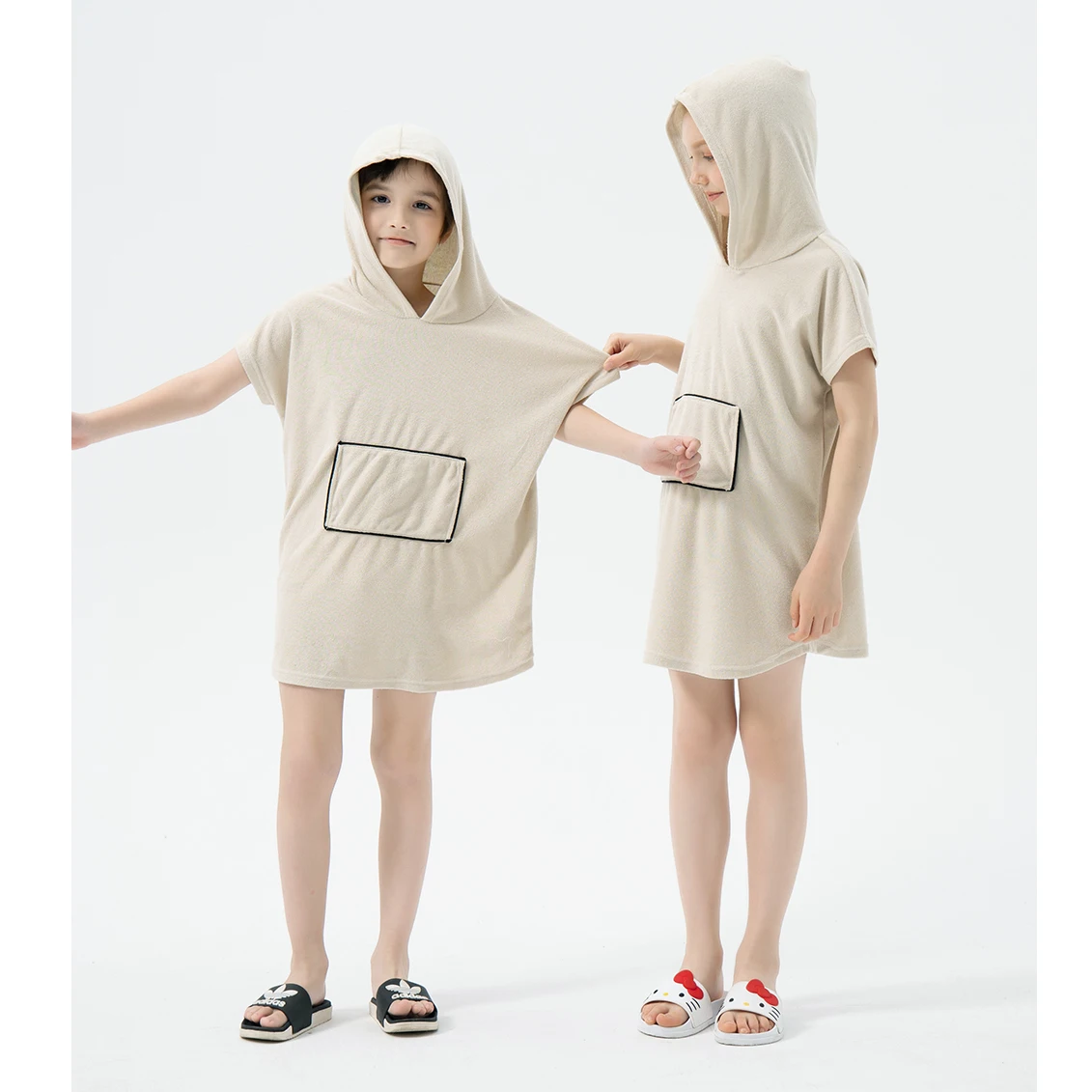 Terry Fabric 2023 Kids Bathrobe Children Hoodies Baby Outfit 3