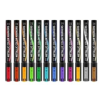 DSPIAE MKA 12 colori pennarelli colorati super metallici per modellismo Gundam Mecha strumento fai da te per hobby