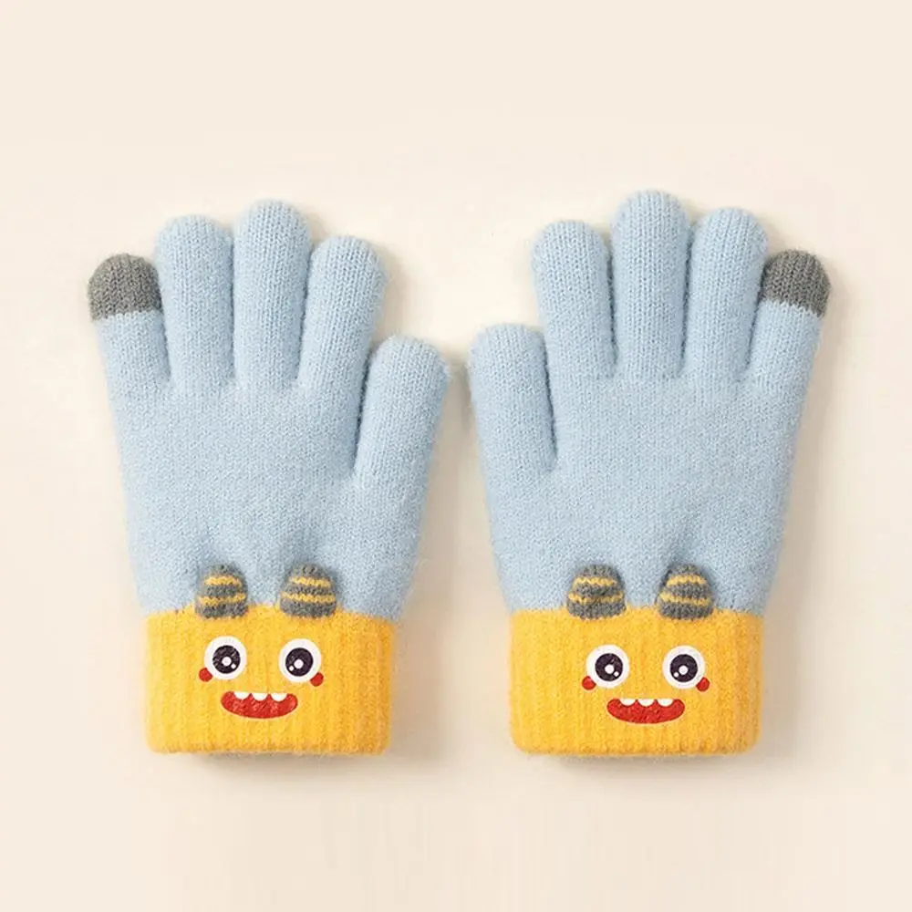 Cartoon Winter Warm Children's Gloves Soft Stretch Thickened Student Writing Gloves Full Finger Gloves for Women & Men