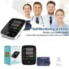 Kingclinic LED Backlit Screen Automatic Upper Arm BP Monitor Electronic Blood Pressure Machine 2X120 Groups Adjustable BP Cuff 6