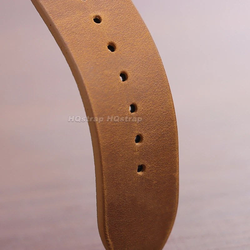 Handmade Vintage Leather Watch Strap - Retro Soft Cowhide Wristband, Multiple Sizes Available