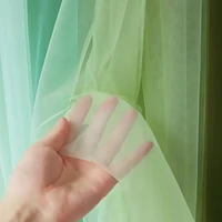Green Series Encrypted Soft Mesh Fabric for Wedding Decoration Stage Background Decoration Curtains Mosquito Nets DIY Dress