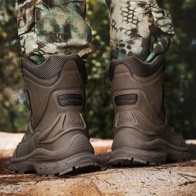 Men's hiking boots outdoor combat walking tactical casual boots versatile fashion boots - Image 3