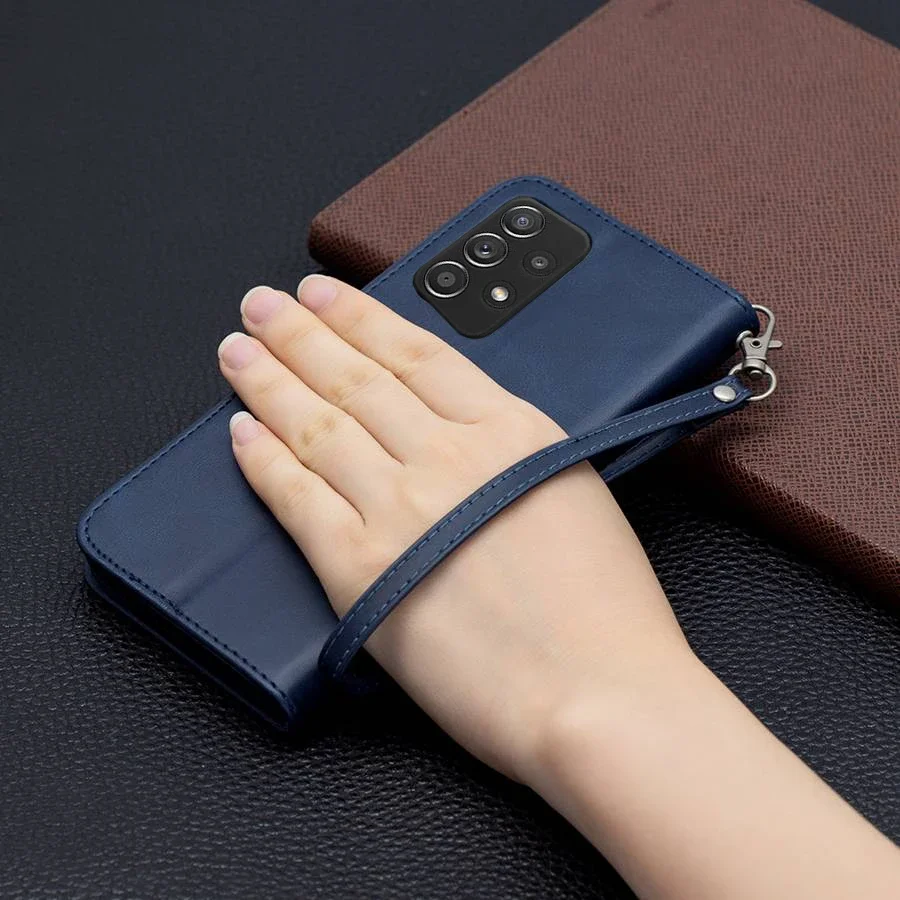 Luxurious Sheepskin Flip PU Leather Phone Case