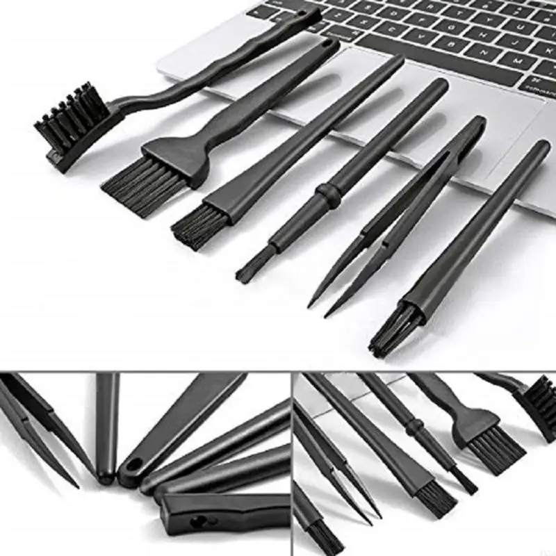 WXTA Plastic Handle Anti Static Brushes Portable Cleaning Brushes ESD PCB Computer Keyboard Cleaning Brush (Set of 6/8) 4