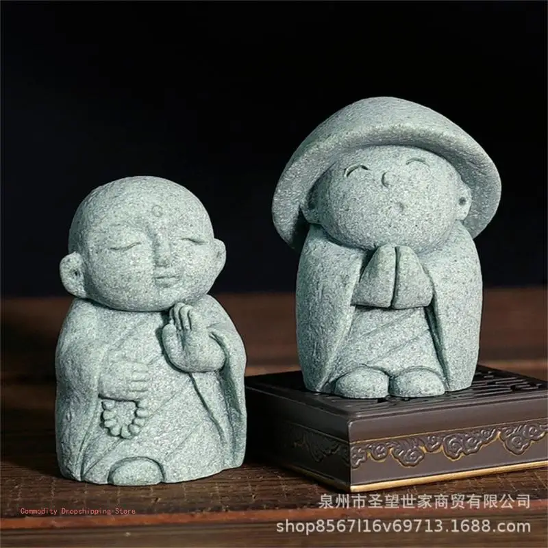 Jizo-Monk Landscape Hideouts Statue, Plastic Aquariums, Art Crafts, Landscaping Ornaments