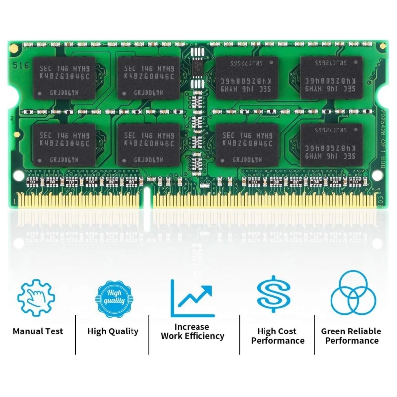Yongxinsheng DDR2 DDR3 RAM 2GB 4GB 8GB 1066MHZ 1333MHZ 1600MHZ 노트북 컴퓨터 PC3 12800S 범용 메모리 DDR3 204핀