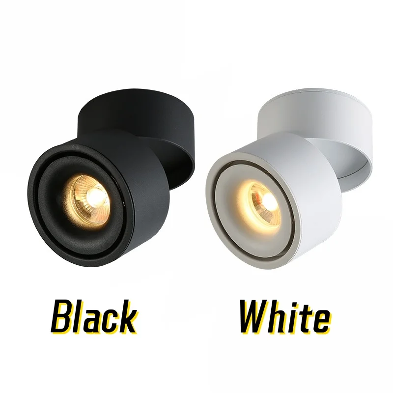 Track light Anti-glare COB spotlights Ceiling light 7W 12W 15W 360&deg; Rotation LED Downlights Aluminum AC110V 220V Home business