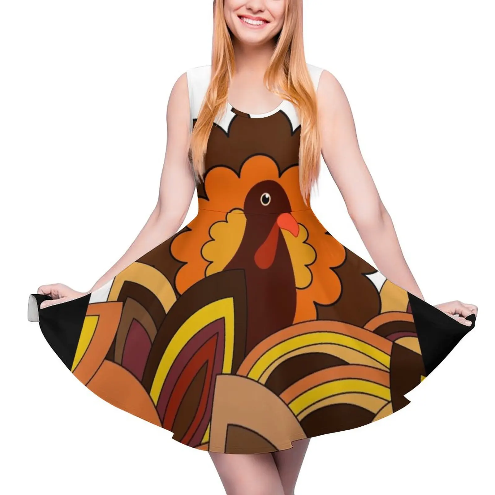 

Платье без рукавов в стиле ретро