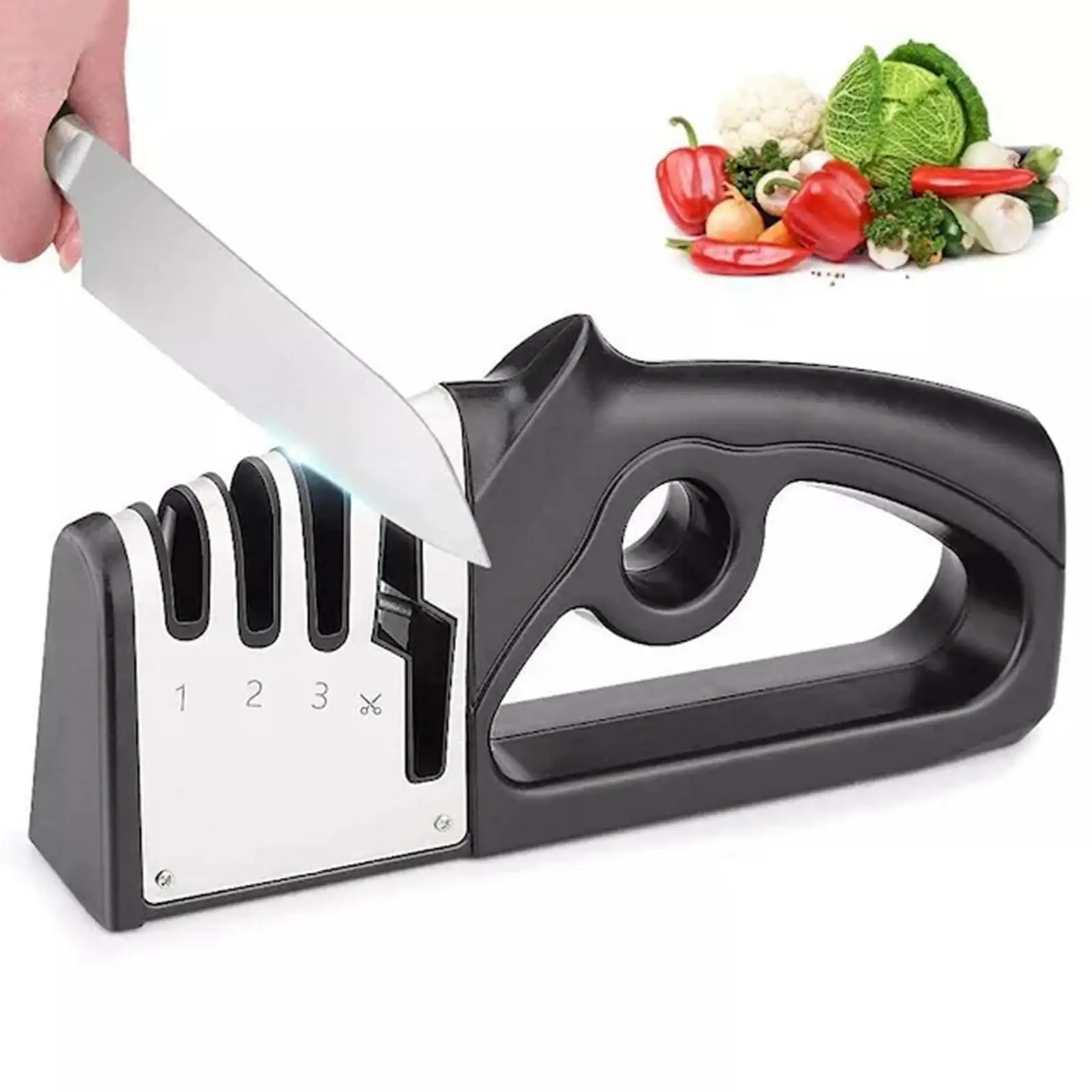 Multifunctional 4 In 1 Knife Sharpener Knife Shears System Scissors