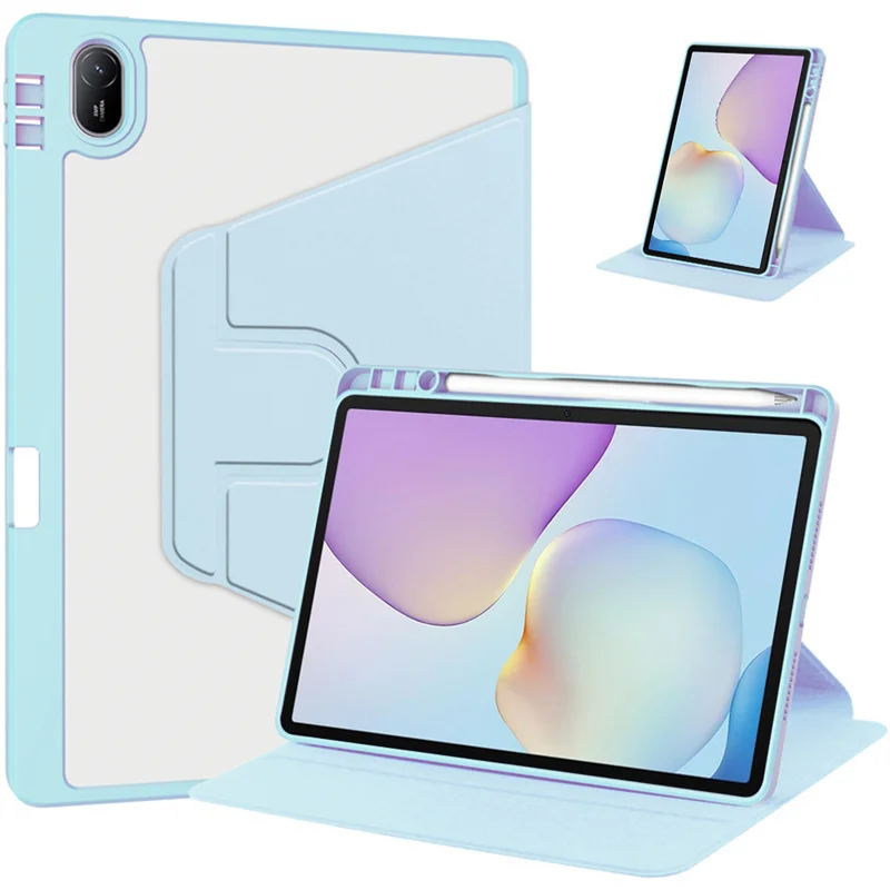 Versatile 360° Rotating Tablet Case with Pen Holder – Durable Acrylic Hard Shell