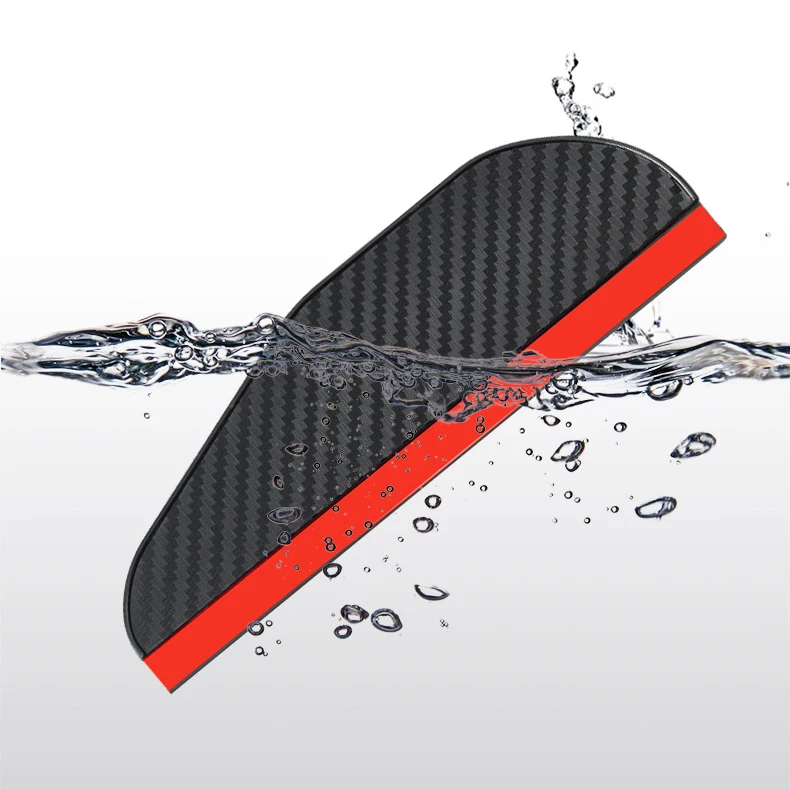 Rearview Mirror Protector Rearview Mirror Rearview Mirror Cover Carbon Fiber Mirror Cover 2 Piece Rearview Mirror Eyebrow Rain Shield Thickened Carbon FiberTexture Eyebrow Cover Universal Rear View Side Mirror Shield