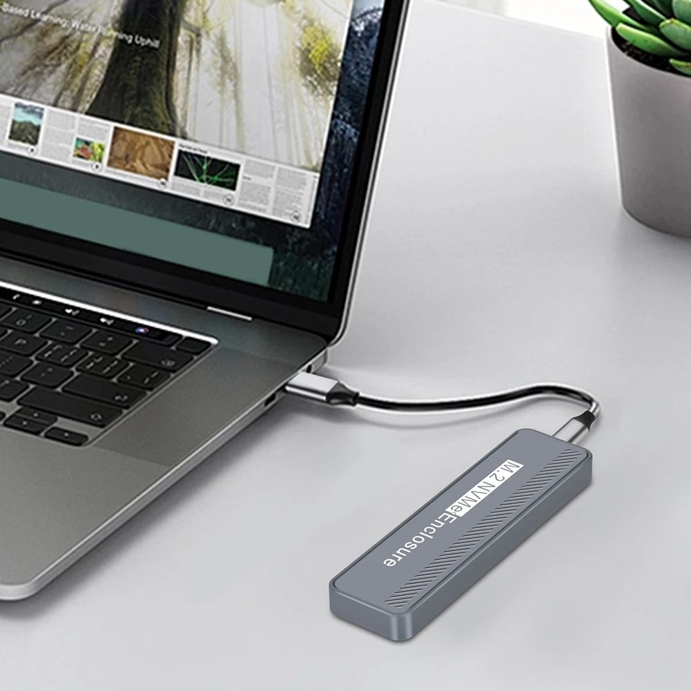 윈도우 맥북 PC용 휴대용 SSD 박스, M.2 NVMe SSD 인클로저, USB3.2, GEN2 * 2, 20Gbps, 최대 4TB