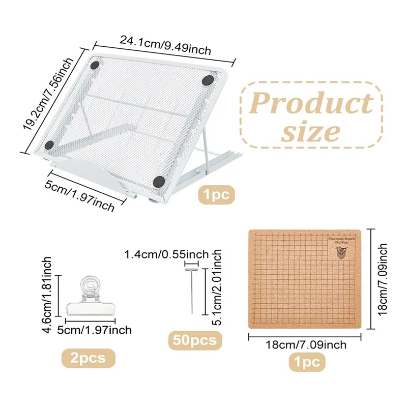 Durable 8X8 Inches Lace Board Set Lace Boards And Pins With Adjustable Stand Tools Supplies Knitting Craft Assistant Board