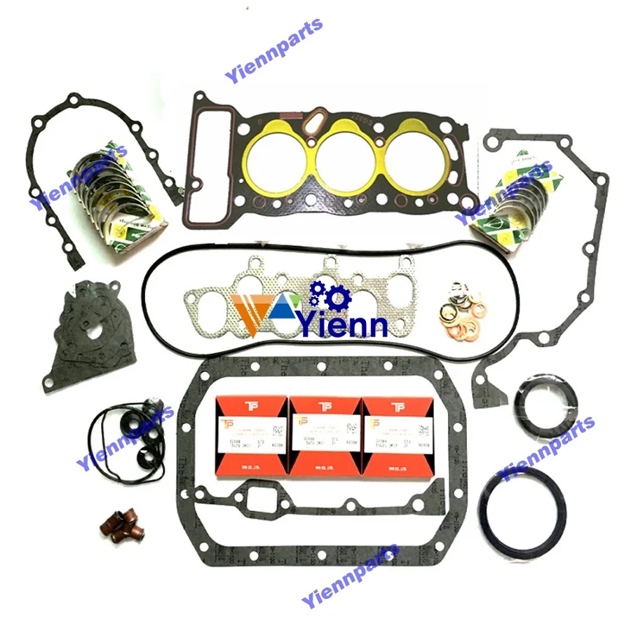 

3KC1 Overhaul Re-ring Kit Piston Ring Bearing Full Gasket Set For Isuzu Excavator Loader Tractor Forklift Engine Repair Parts