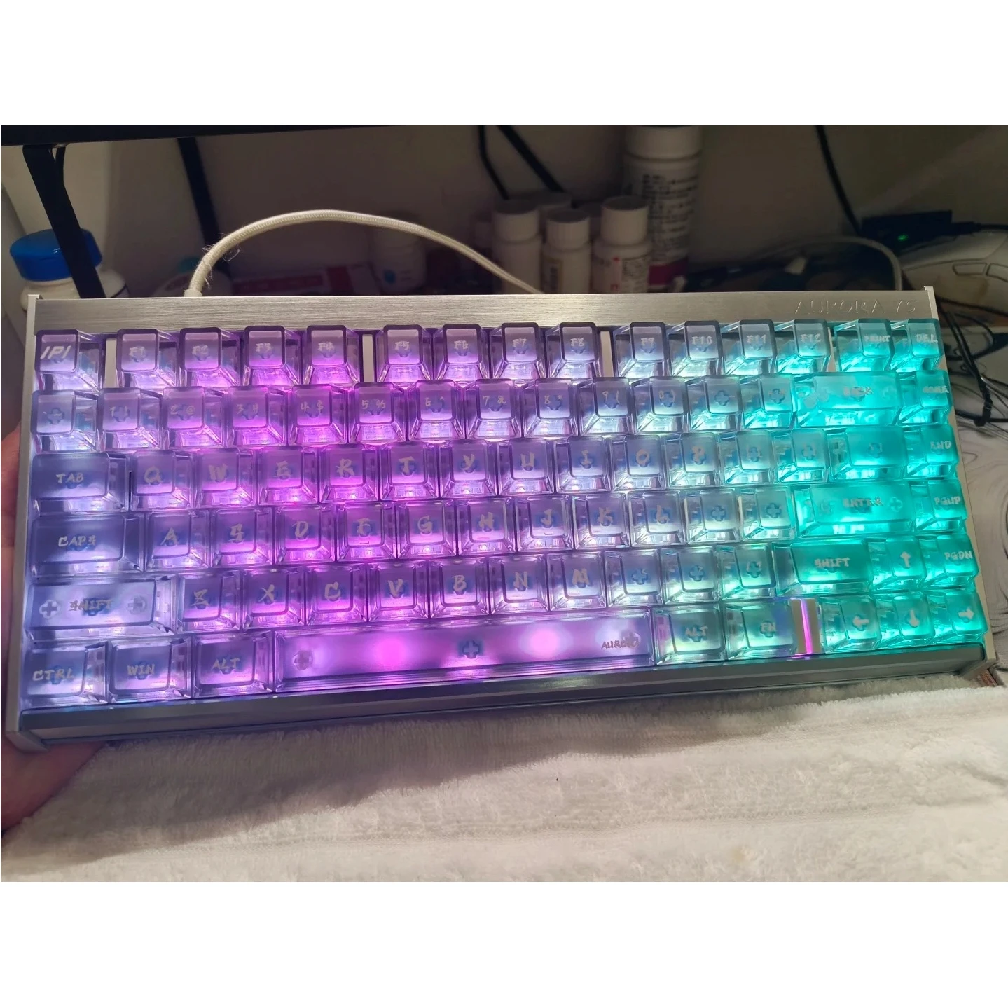 IPI Aurora 75 メカニカルキーボード IPI Aurora 75 Gaming Keyboard 8000HZ RGB Quick-Release Magnetic